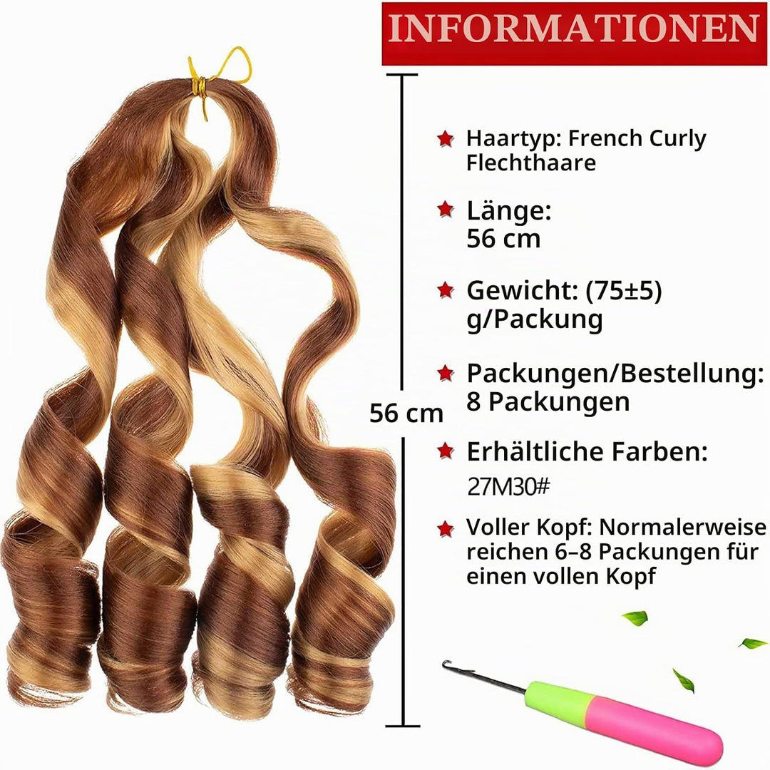 Xtrend 22 Inch 8 Packs French Curls Braiding Hair Pre Stretched Loose Wave Bouncy Braiding Hair Curl