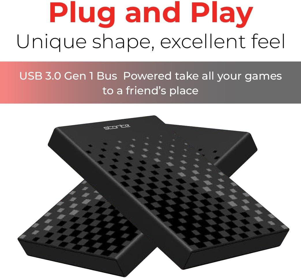 Storite Externe Festplatte, 250 GB, USB 3.0, tragbar, leicht, Plug &amp; Play, Datensicherungsspeicher f