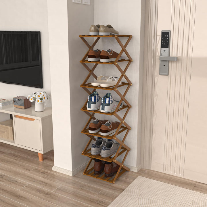 Schuhschrank für den Aussenbereich, wasserdicht, Schuhregal, Holz, Schuhregal, hoch und schmal, für