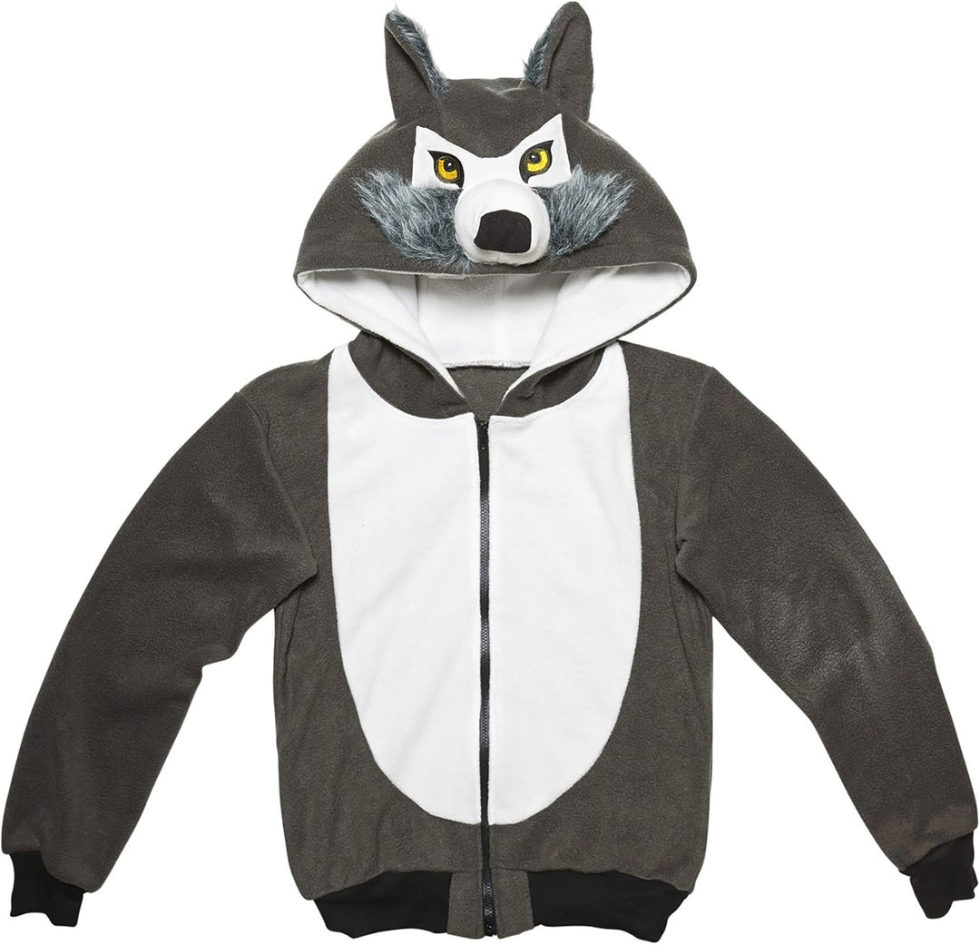 "WOLF" (hooded fleece jacket) - (L/XL) L-XL, L-XL
