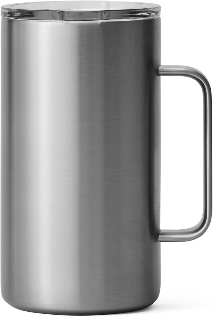 YETI Rambler Krug, Edelstahl, Stainless Steel, 24oz (710ml), Stainless Steel