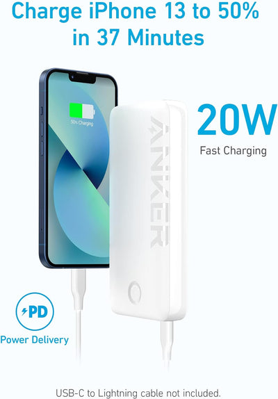 Anker 335 Powerbank (PowerCore 20K), 20W externer Akku mit USB-C Ladeleistung, Kompatibel mit iPhone