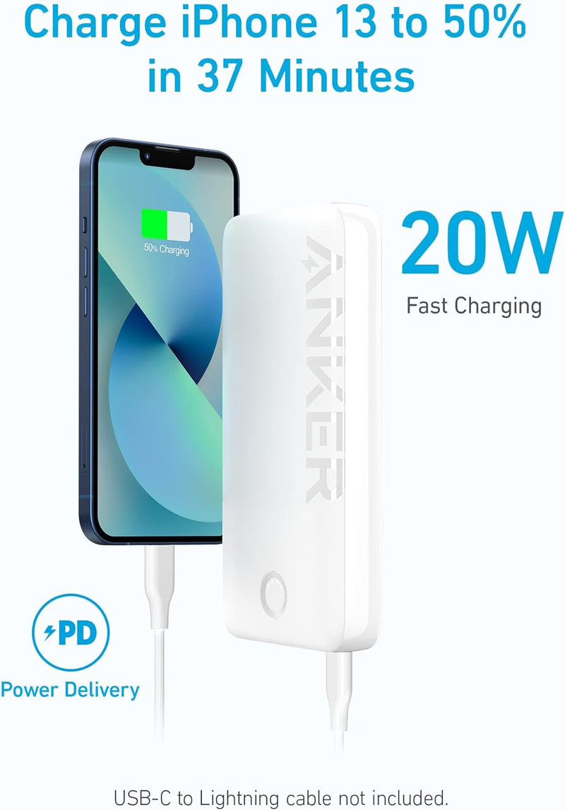 Anker 335 Powerbank (PowerCore 20K), 20W externer Akku mit USB-C Ladeleistung, Kompatibel mit iPhone