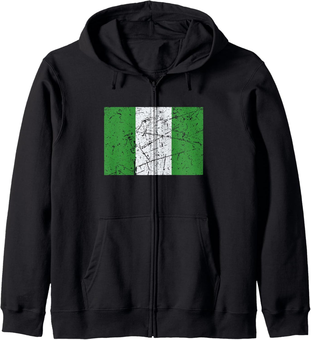 Retro Vintage Nigeria Flagge Kapuzenjacke