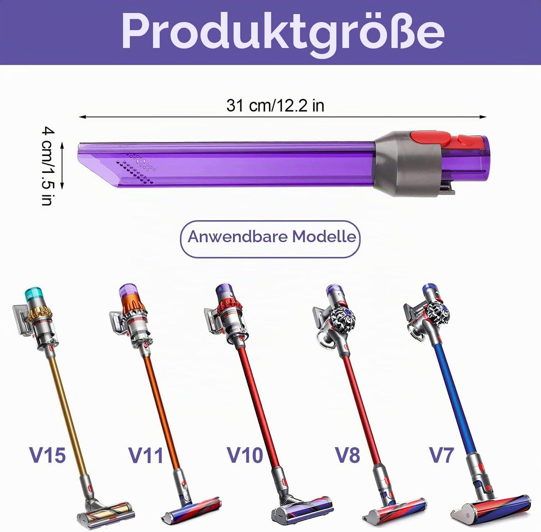 Fugendüse, LED Schmale Schlitzdüse, Light Pipe Slim Schlitz Düse, Zubehör für Dyson Staubsauger, Sta