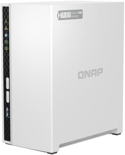 Qnap TS-233 ARM 4-Core Cortex-A55 2,0GHz Prozessor, 2 GB onboard (Nicht erweiterbar) 4TB Bundle mit