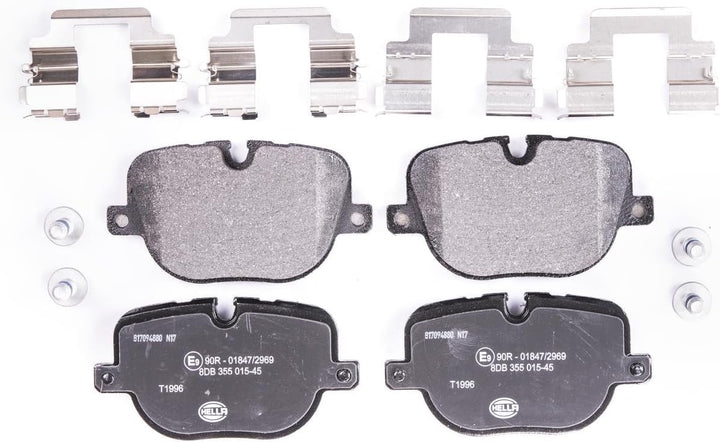 HELLA PAGID 8DB 355 015-451 Bremsbelagsatz - T1996 - Dicke/Stärke: 17.1mm - Bremssystem: TRW - für V