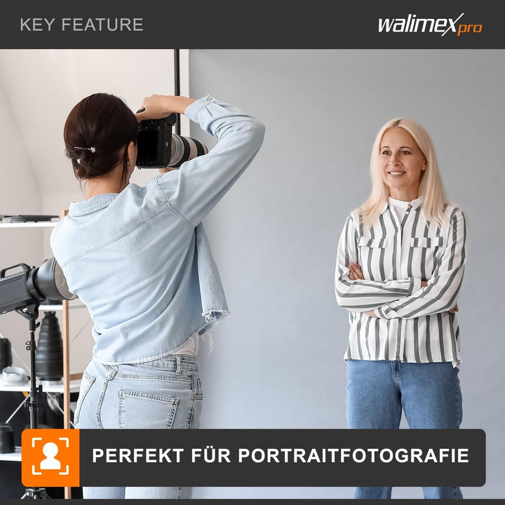 Walimex pro Hintergrundkarton 2,60 x 10 m grau, robuster Fotohintergrund aus Karton, Fotoleinwand al
