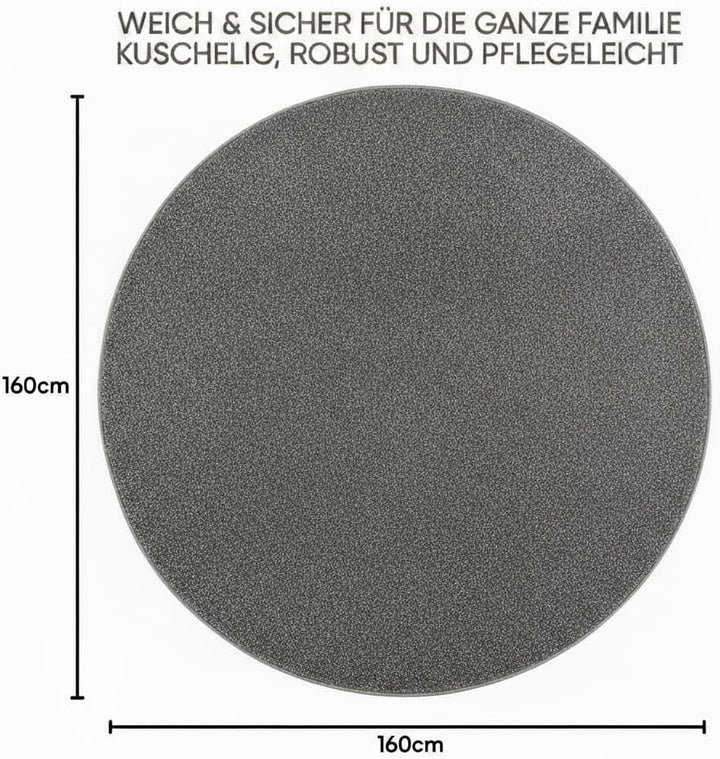Fashion4Home Teppich Wohnzimmer – Einfarbig Teppich, Uni Teppich fürs Kinderzimmer, Schlafzimmer, Ar