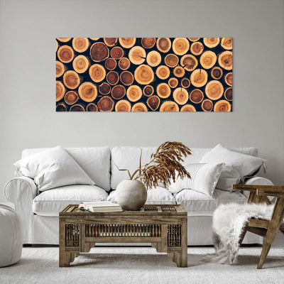 Wandbilder Dekoration Wohnzimmer Knoten Baum Stamm Panorama Bilder auf Leinwand 120x50cm Leinwandbil