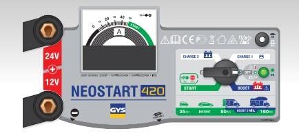 GYS Konventionelles fahrbares Starthilfe- und Ladegerät 12/24 V, NEOSTART 420