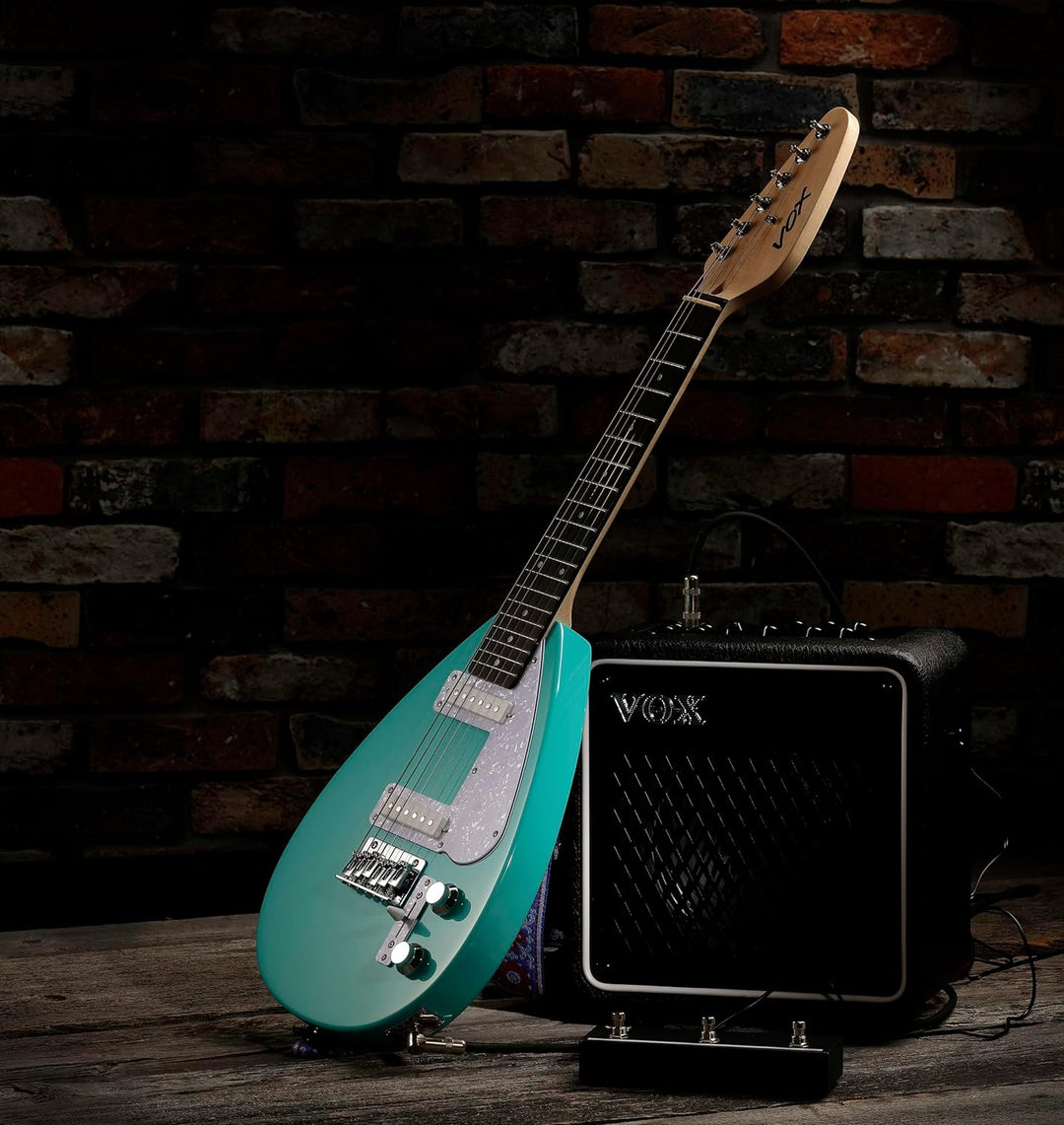 Vox Mark III Mini Electric Guitar - Teardrop - Aqua Green grün, grün
