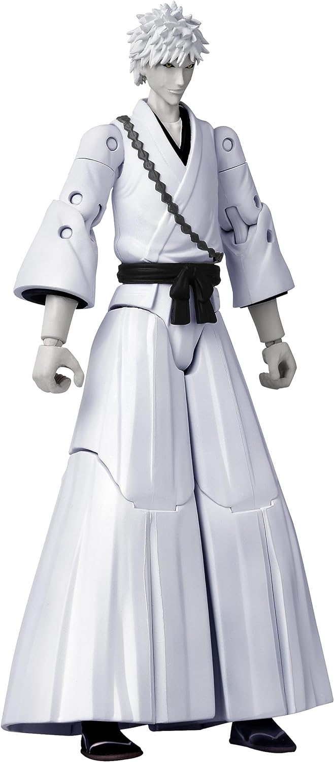 BANDAI Anime Heroes Ichigo Kurosaki White Actionfigur | 17 cm bewegliche weisse Ichigo Anime-Figur M