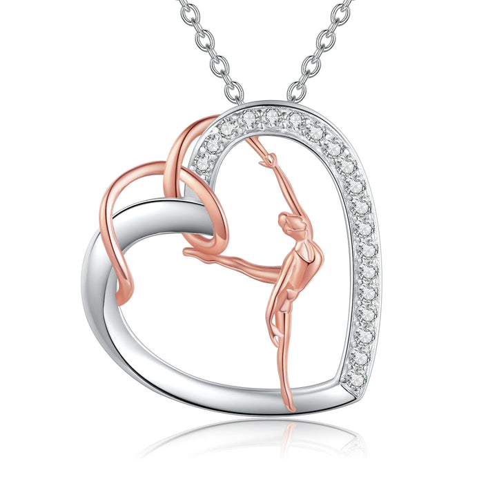 JERWLI Gymnastik Halskette Geschenke Gymnast Anhänger Schmuck Gymnastik Inspiration Team Geschenke f