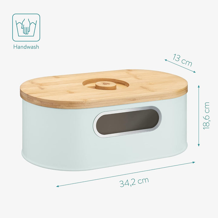 Navaris Brotkasten mit Deckel aus Holz - Brotbox zur Aufbewahrung inkl. Schneidebrett - Brottopf Küc