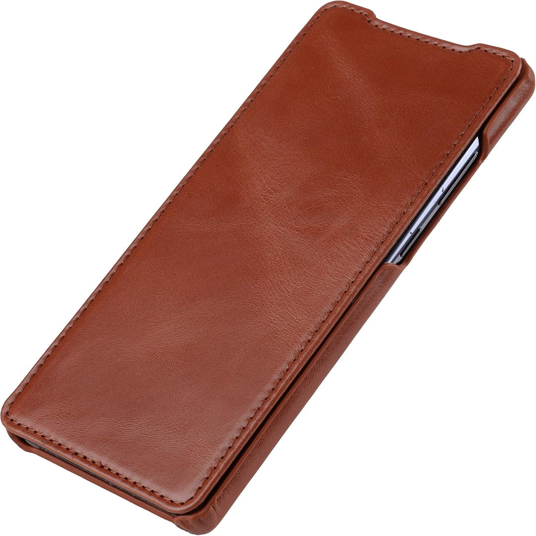 STILGUT Book Case kompatibel mit Samsung Galaxy Note 20 Hülle aus Leder zum Klappen, Klapphülle, Han