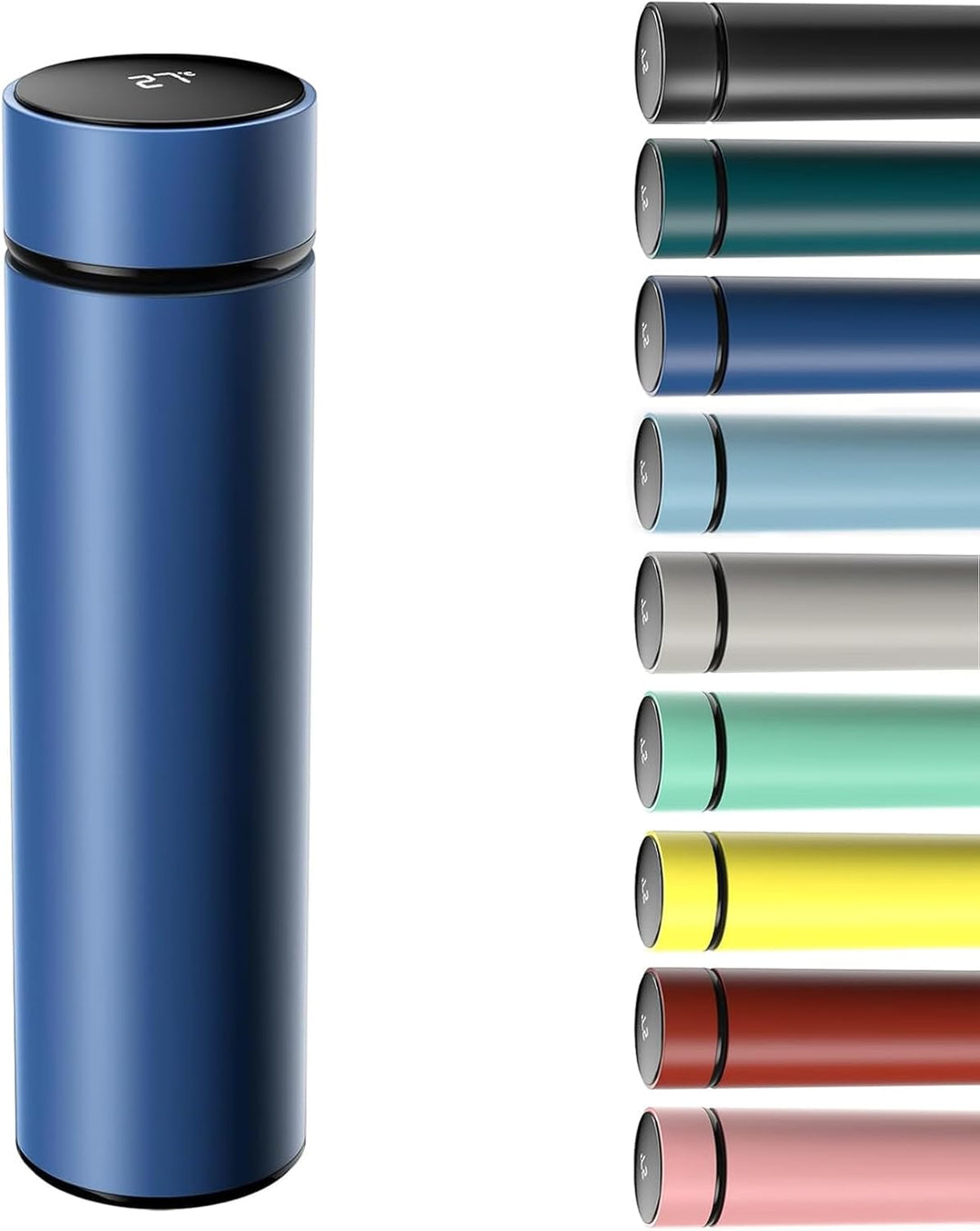 Homealexa 500ml Thermosflasche, Vakuum Isolierbecher Trinkflasche aus 304 Edelstahl, LED-Touchscreen