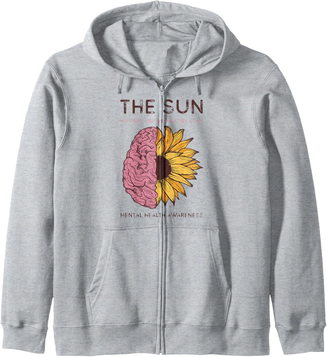 Monat des Bewusstseins für psychische Gesundheit Die Sonne w Kapuzenjacke