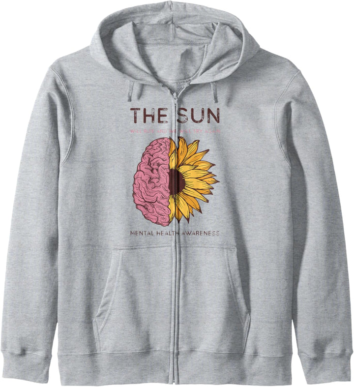 Monat des Bewusstseins für psychische Gesundheit Die Sonne w Kapuzenjacke