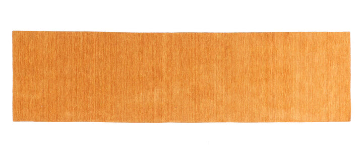 RUG PRINCE Wollteppich Gabbeh Uni 80x200 Handgewebt Läufer Gelb Einfarbig Handarbeit Zimmer Gelb 80x