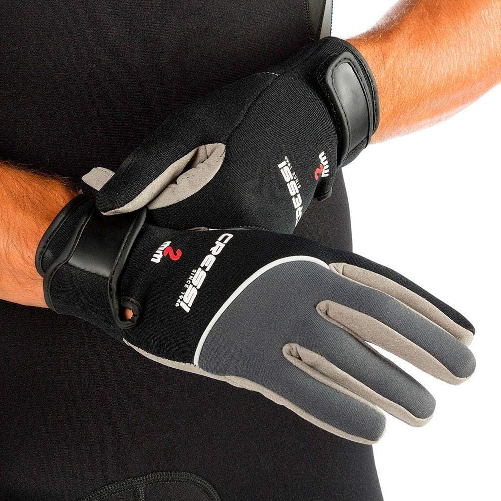 Cressi Unisex Erwachsene Tropical Gloves Handschuhe für Wassersport in Amara und Neopren 2 mm Schwar