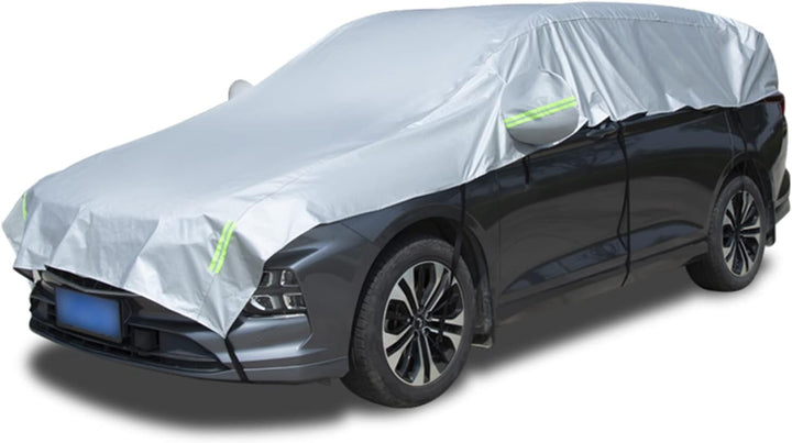 Halbgarage für Auto Windschutzscheibe Abdeckplane Winter, Halbe Autoabdeckung Universal Halbabdeckun