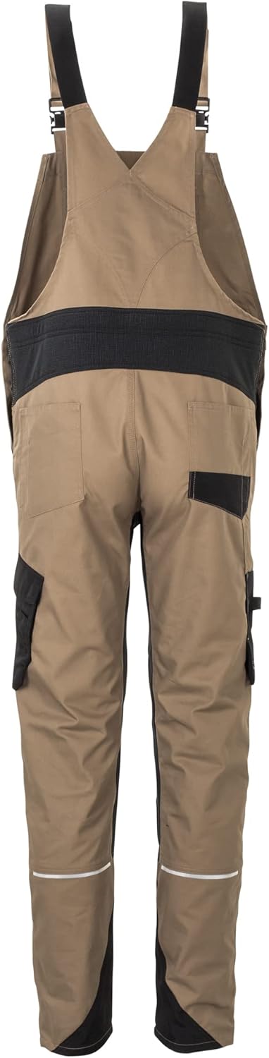 Planam Norit Herren Latzhose in vielen Farben und Allen Grössen 58 sand/schwarz, 58 sand/schwarz