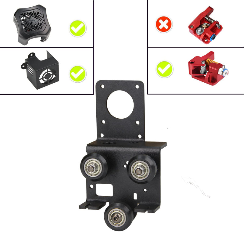 Zeberoxyz Upgrade-Direktantriebs-Doppelzahnrad-Extruder-Trägerkit,Easy Print Flexibles Filament für