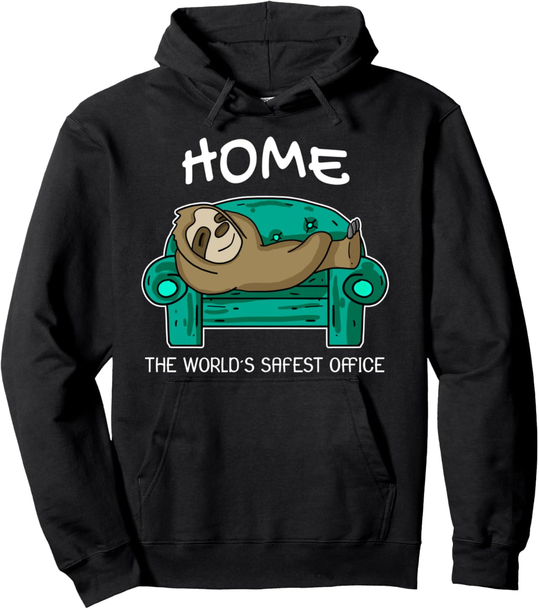 Team Home Office Faultier lustig Beruf Arbeiten Heimarbeit Pullover Hoodie