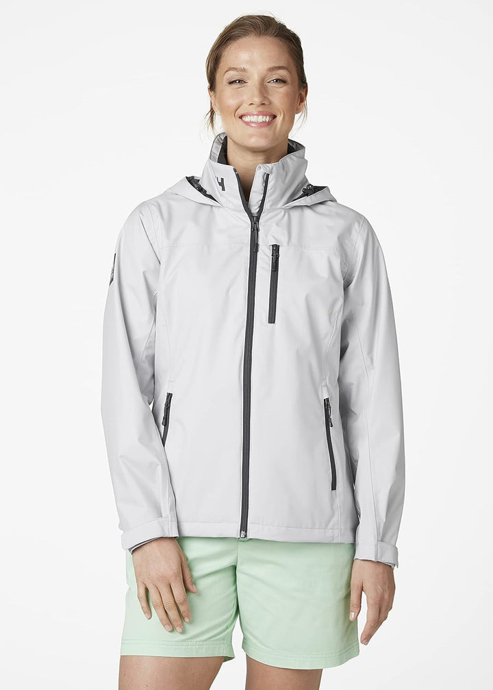 Helly Hansen Damen Crew Hooded Jacke XL Grauer Nebel, XL Grauer Nebel