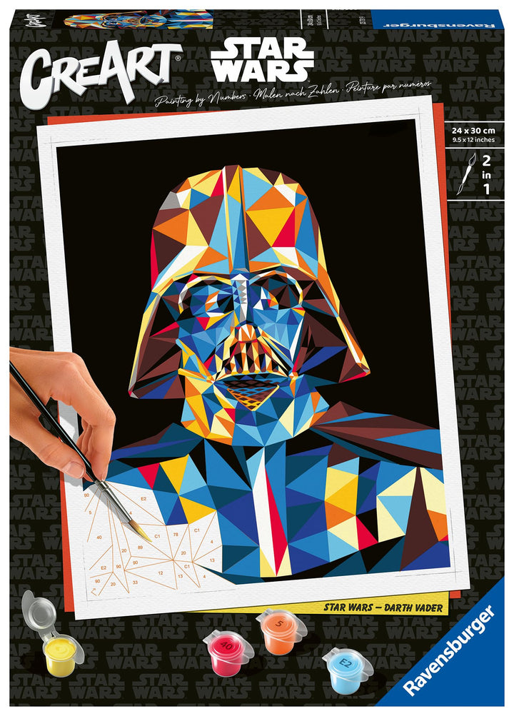 Ravensburger CreArt 23731 - Darth Vader - Star Wars Malen nach Zahlen Erwachsene, DIY Malset mit Pin