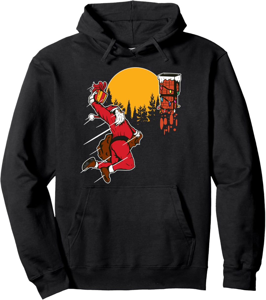 Weihnachtsmann Basketball - Weihnachts Sport Geschenk Pullover Hoodie