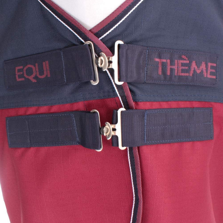 Equitheme Hemd High Neck Tyrex New 1200D ? Farben ? Marineblau/Bordeaux, Grösse der Decke ? 6.6 Mari