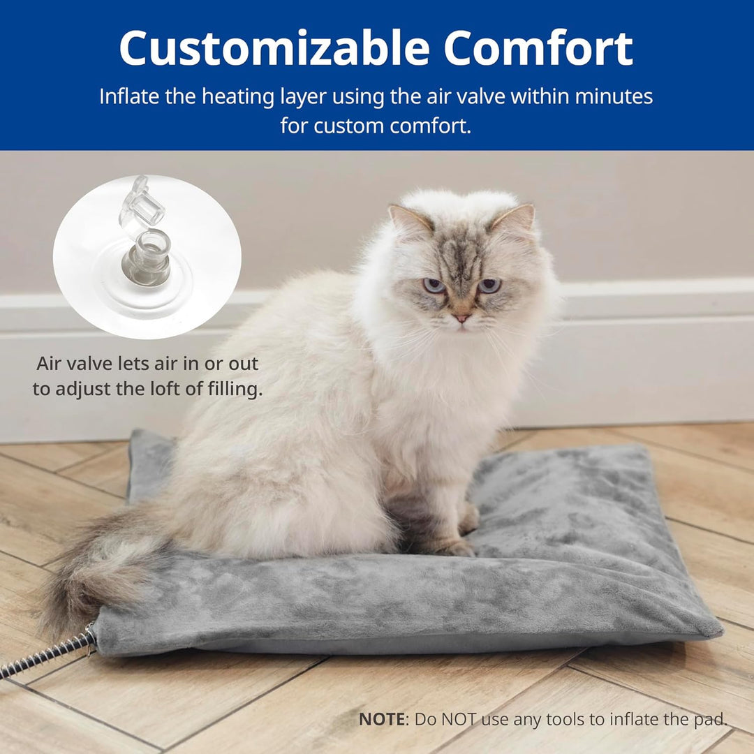 Heizdecke Katze Outdoor, weiches Heizdecke Hund mit Schlauchwickel Kabel, Heizmatte für Katzen und H