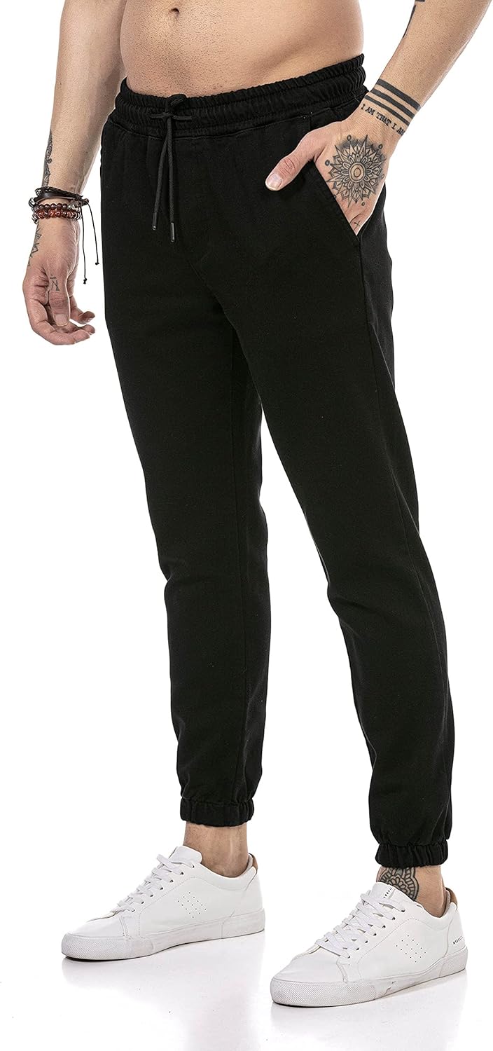 Redbridge Hose für Herren Freizeit-Hose Jogger Pants Chino L Schwarz, L Schwarz