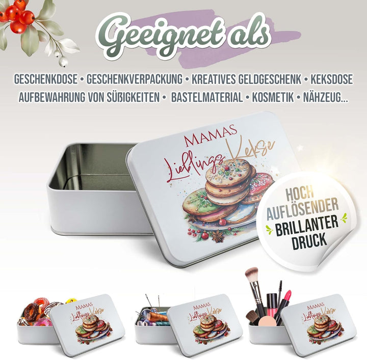 Print Royal PR Geschenkdose mit Name personalisiert - Lieblingskekse - Blechdose bedrucken, Aufbewah