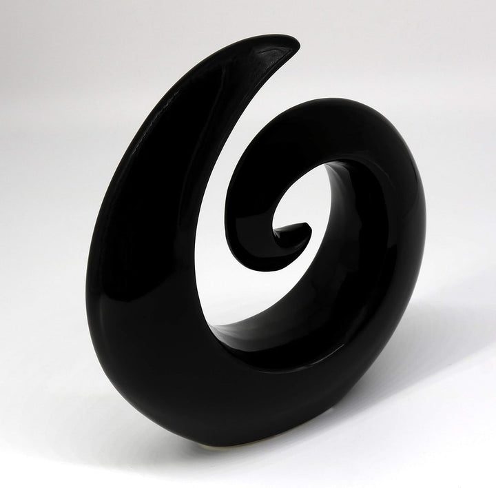 FeinKnick Stilvolles Skulpturenpaar aus Keramik - Moderne Deko in Schwarz & Weiss - Dekoration moder