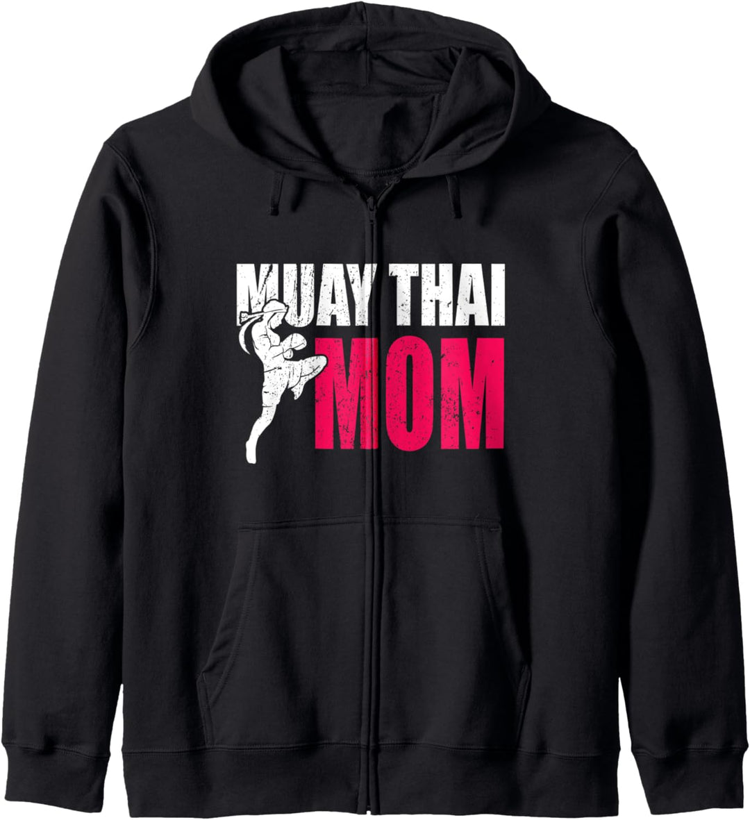 Muay Thai Mama Geschenk Kickboxen MMA Muay Thai Kapuzenjacke