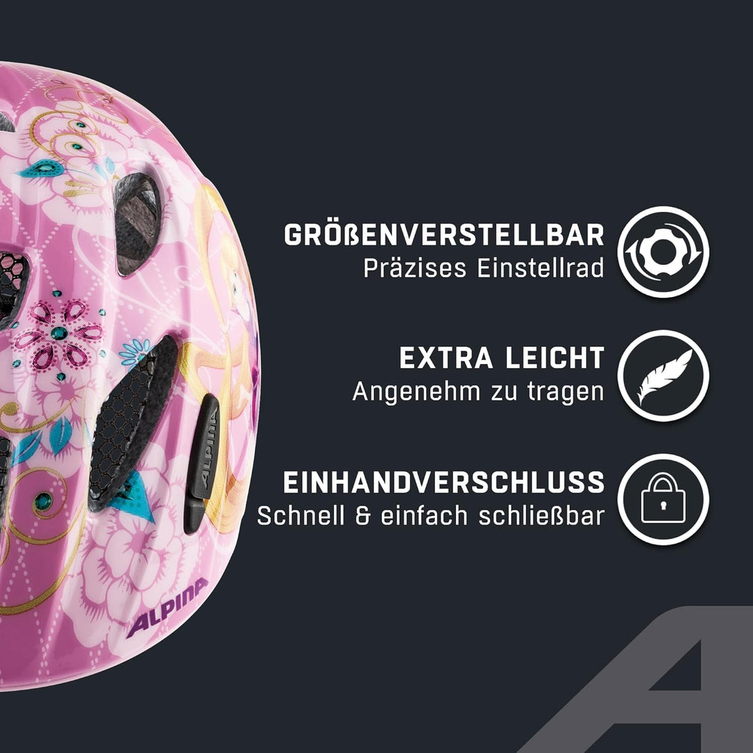 ALPINA XIMO - Leichter, Sicherer & Bruchfester Fahrradhelm Mit Optionalen LED-Licht Für Kinder Rapun
