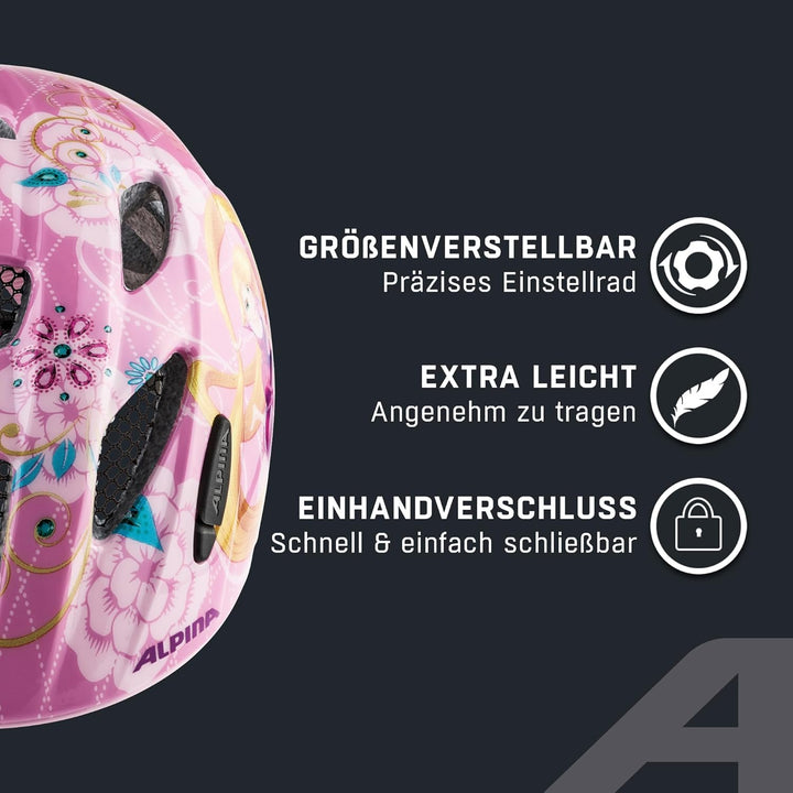 ALPINA XIMO - Leichter, Sicherer & Bruchfester Fahrradhelm Mit Optionalen LED-Licht Für Kinder Rapun