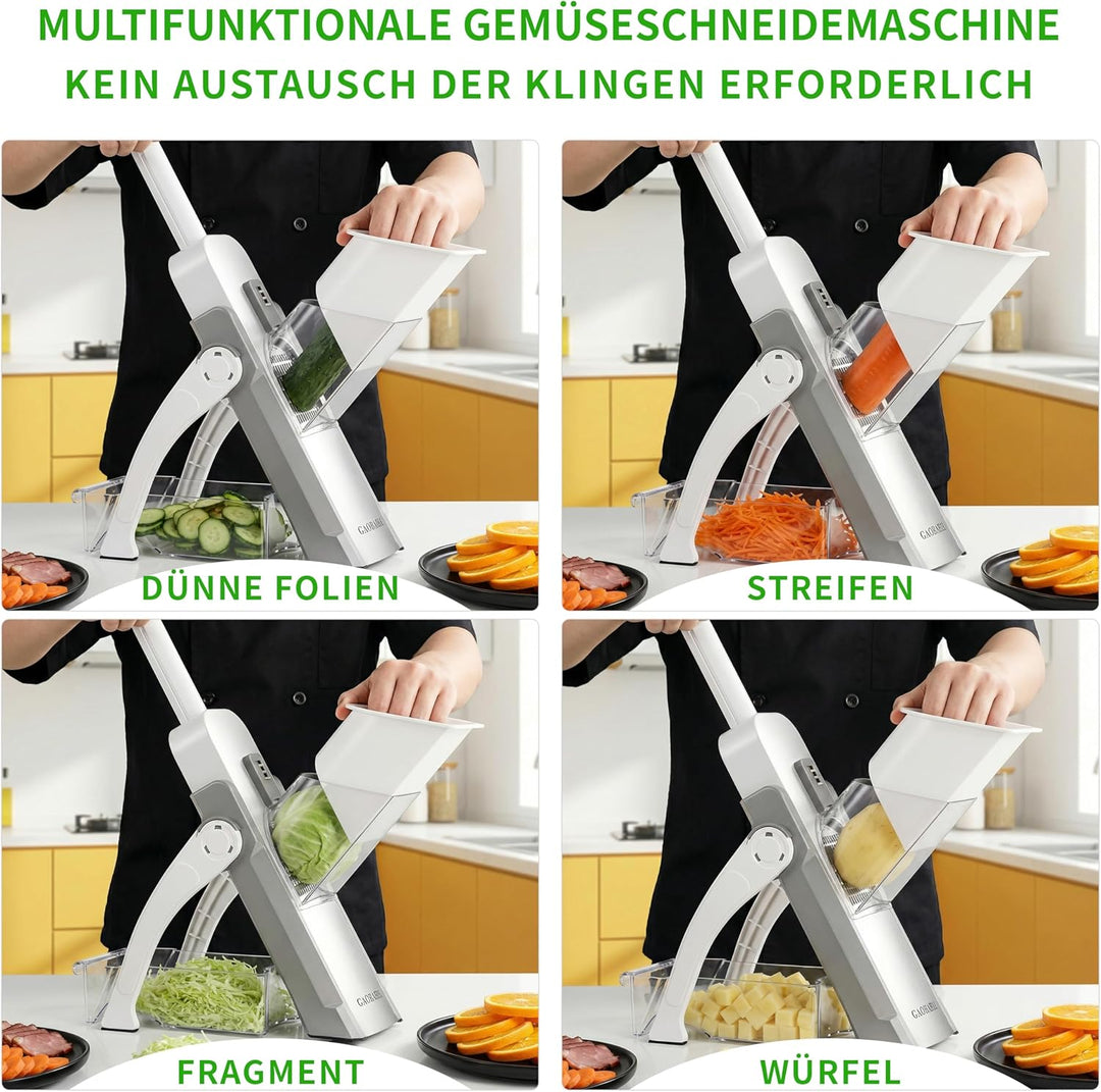 Mandoline Vegetable Slicer Pommesschneider Gurkenhobel，für die Küche, Zerkleinerer, Gemüseschneider