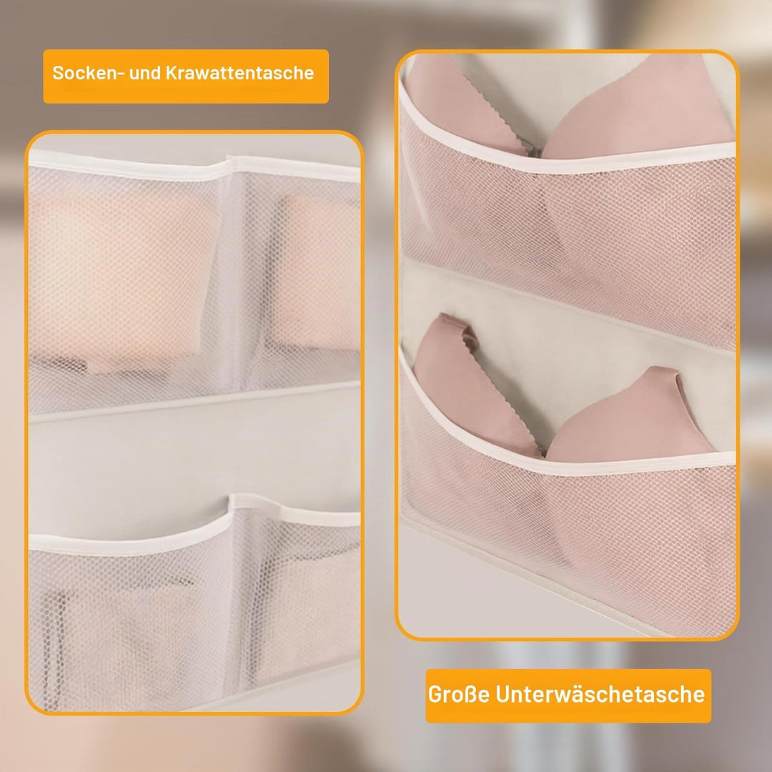 Schrank Organizer Hängend, Hängeregal Stabiler Hängeorganizer Hängeaufbewahrung, Kleiderschrank Orga