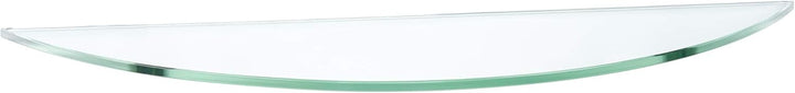 ib style® Glasregal HALBRUND 8mm |inkl. Clip CLASSICO Edelstahloptik | 2 Dekore |KLAR |60 x 15 cm 8m