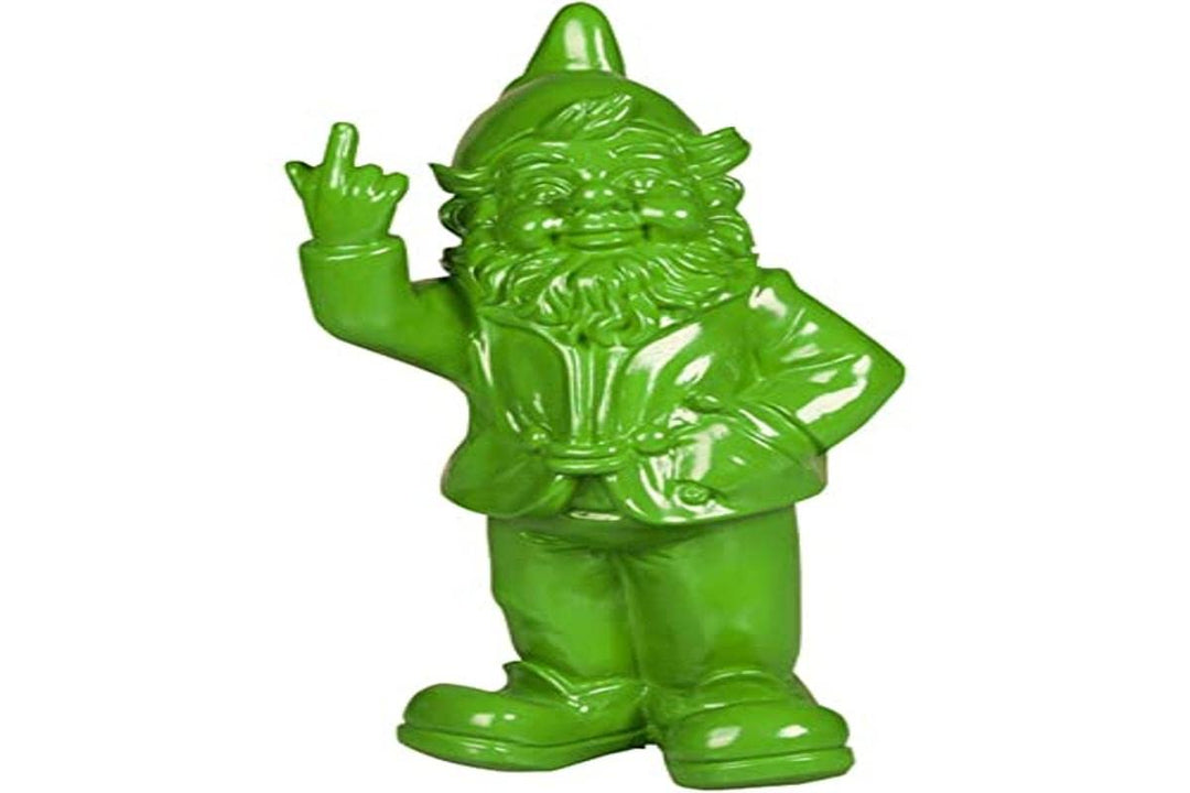 Stoobz PP 005LI 15 x 12 x 32 cm frecher Gartenzwerg Figur für Haus und Garten - Limette