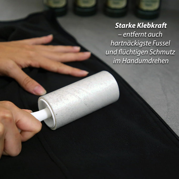 1200 Blatt Fusselrolle Tierhaare VonBueren | 4 Abroller + 4 Hüllen | Fusselrollen für Kleidung | Fus