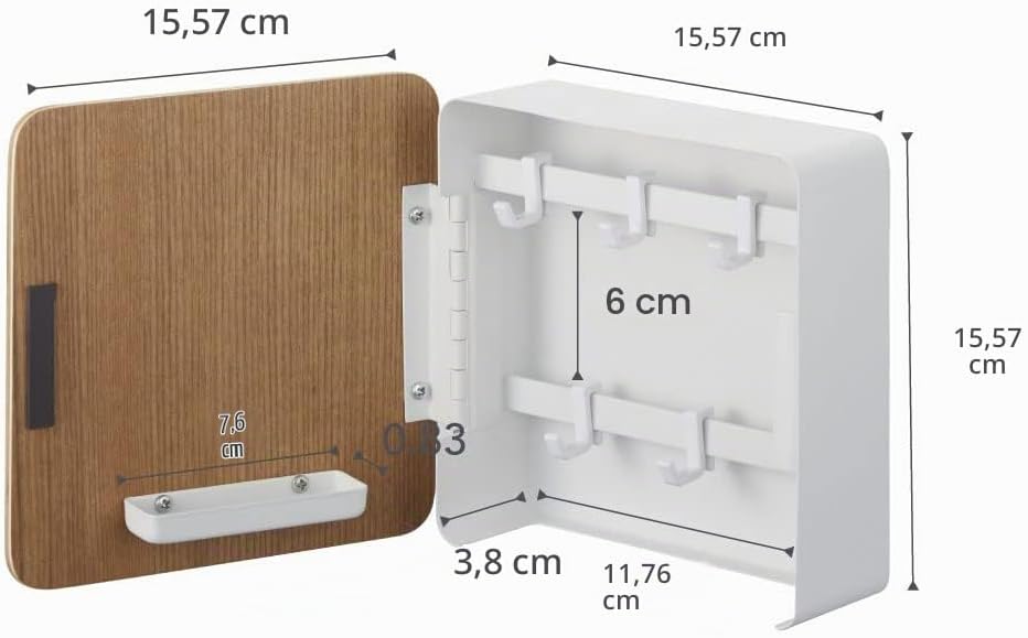 Magnetic key box - Rin - natural Einheitsgrösse Weiss, Einheitsgrösse Weiss