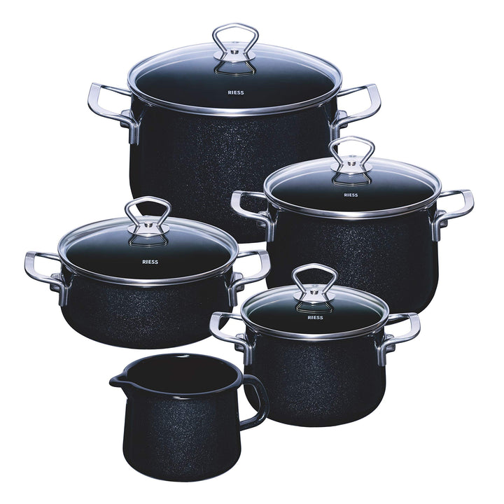Riess, 0546-009, Spar-Set 5-teilig, NOUVELLE - BLACK MAGIC EXTRA STARK, bestehend aus: Fleischtopf m