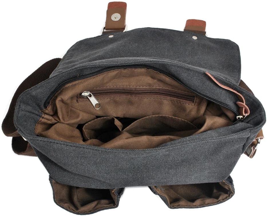 Neuleben Kameratasche Schultertasche mit abnehmbarem Kamerafach Vintage klein Umhängetasche Canvas f