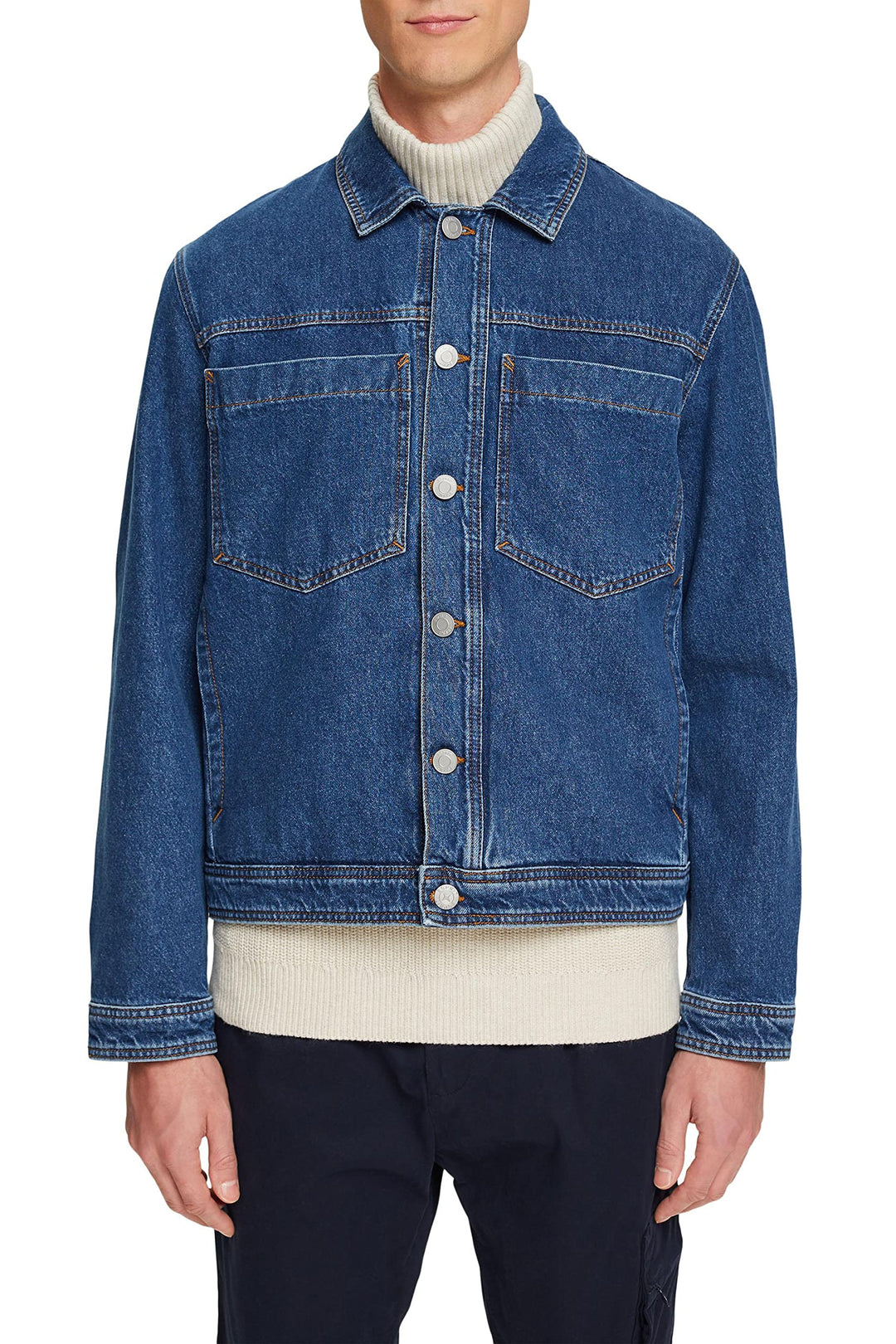 ESPRIT Denim-Jacke XS Blue Dark Washed, XS Blue Dark Washed
