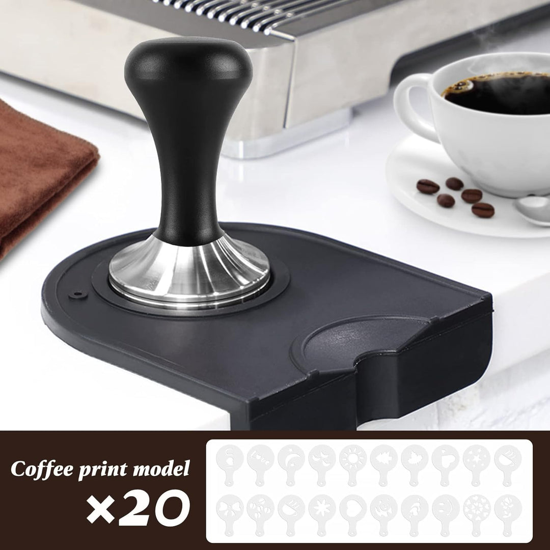 51mm Kaffee Tamper Set,27pcs Espresso Tamper Set,Kaffee-Tamper aus Edelstahl Enthält Espresso Kaffee